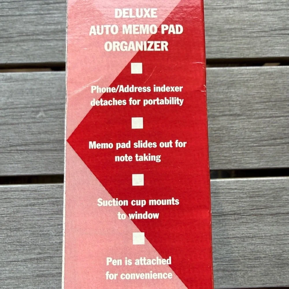 Vtg automotive note pad and address index 1980s new with pen travel